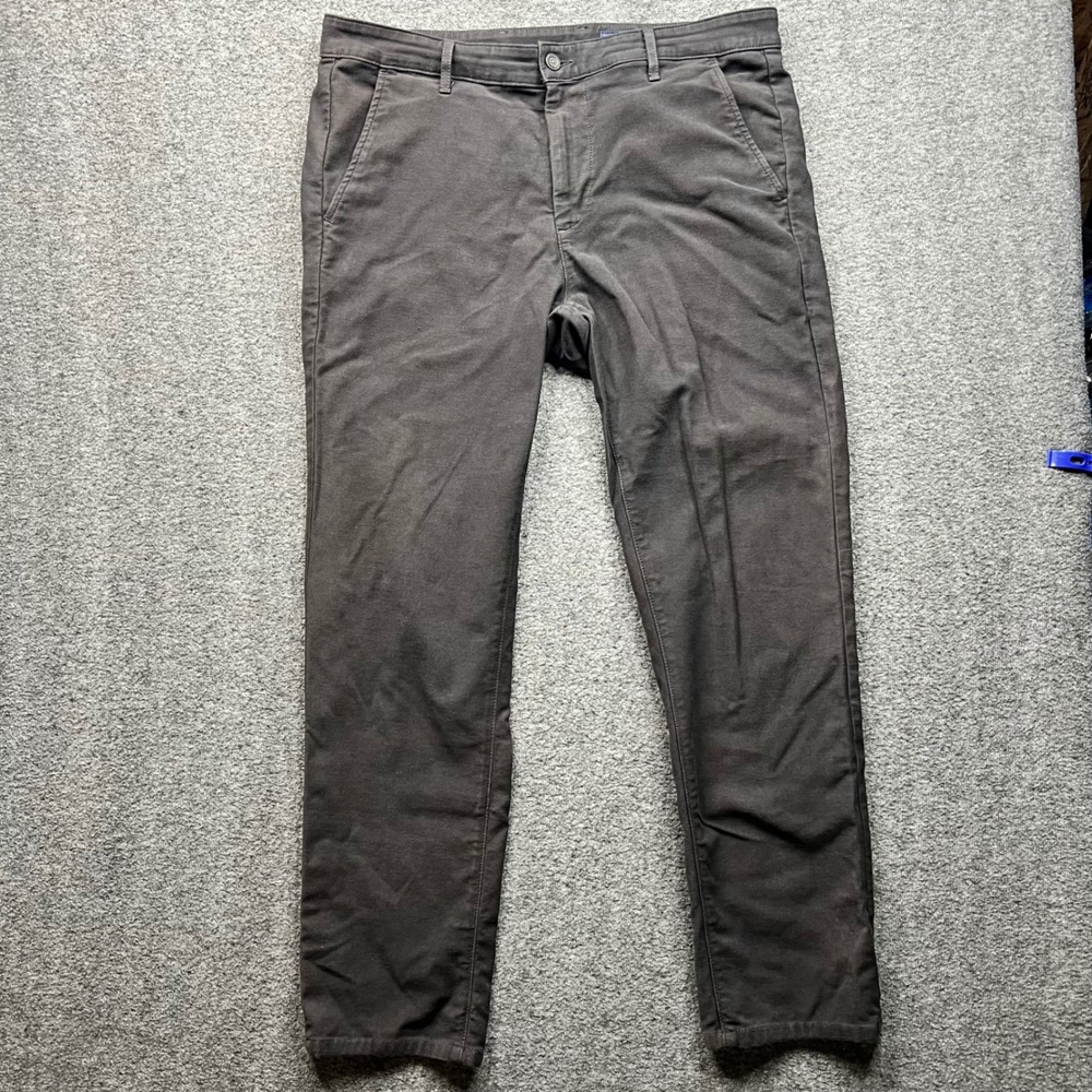 AG Adriano Goldschmied Pants Mens 36 Brown Fits 37x31 The Marshall Slim Chino